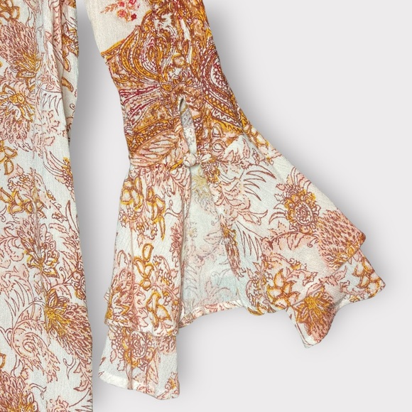 Free People Lady Luck Printed Tunic Size Small Bohemian Mini Dress - Picture 4 of 16